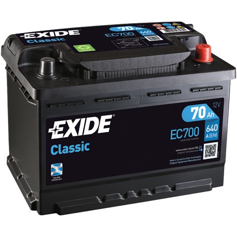 Слика на акумулатор EXIDE CLASSIC * EC700 за BMW 6 Coupe (E24) 633 CSi - 197 коњи бензин