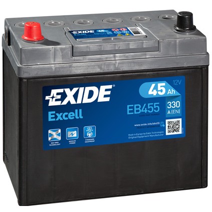 Слика на акумулатор EXIDE EXCELL ** EB455 за Honda Logo (GA3) 1.3 - 65 коњи бензин