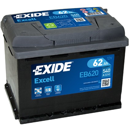 Слика на акумулатор EXIDE EXCELL ** EB620 за Fiat Sedici 1.9 D Multijet - 120 коњи дизел