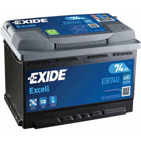 Слика на акумулатор EXIDE EXCELL ** EB740 за BMW 3 Sedan E46 330 xi - 231 коњи бензин