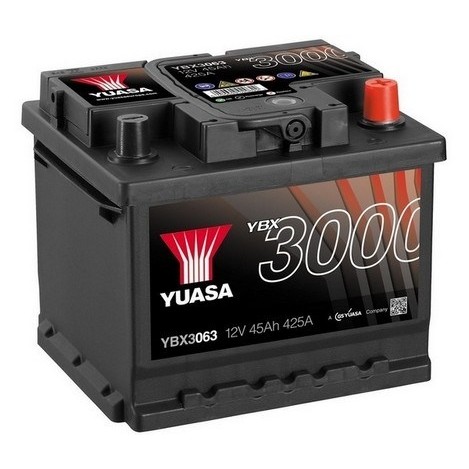 Слика на акумулатор YUASA YBX3000 SMF Batteries YBX3063 за Renault Modus 1.2 16V (JP0W) - 101 коњи бензин