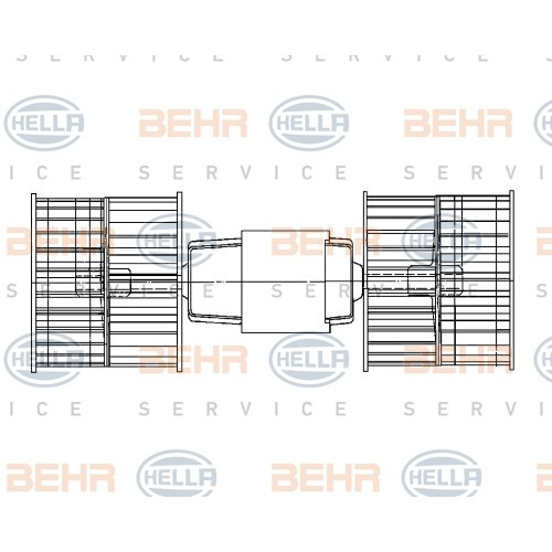 Слика на Вентилатор за парно BEHR HELLA SERVICE PREMIUM LINE 8EW 009 158-281 за BMW 3 Sedan/Coupe (E21) 323 i - 143 коњи бензин