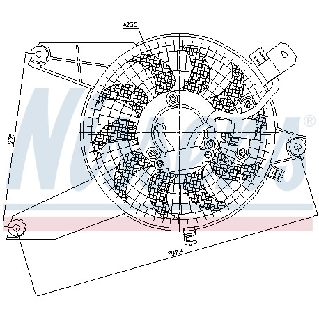 Слика на Вентилатор за радиатор NISSENS 85370 за Hyundai Terracan (HP) 2.9 CRDi 4WD - 150 коњи дизел