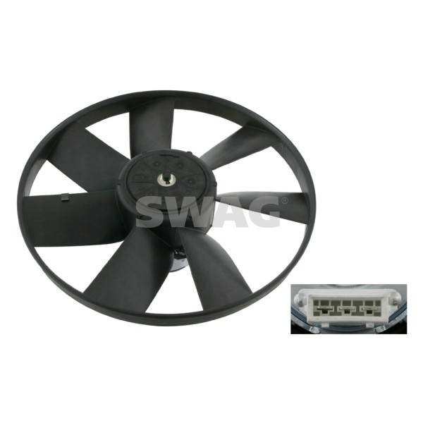 Слика на Вентилатор за радиатор SWAG 99 90 6993 за VW Vento Sedan (1H2) 1.8 - 90 коњи бензин