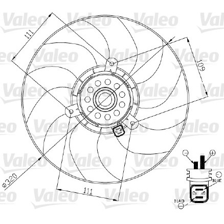 Слика на Вентилатор за радиатор VALEO 696188 за Citroen Saxo S0,S1 1.6 - 90 коњи бензин