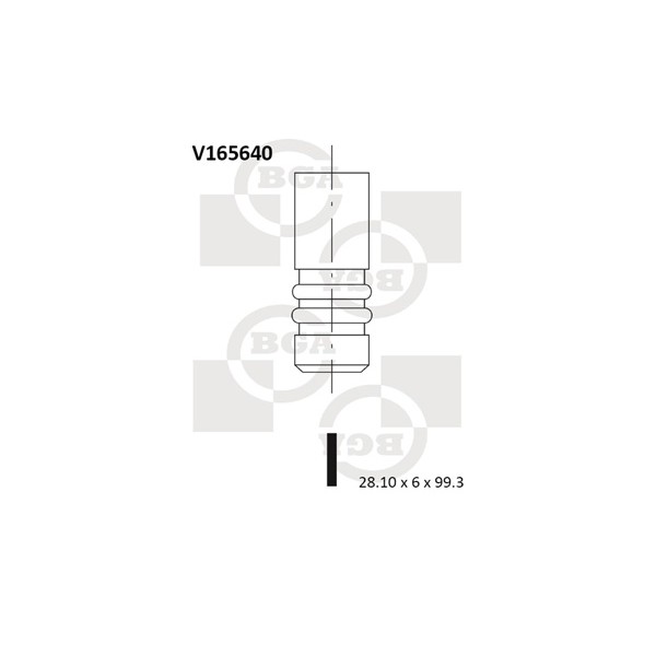 Слика на вентил всисен BGA V165640 за Audi A3 (8P1) 2.0 TDI 16V - 140 коњи дизел