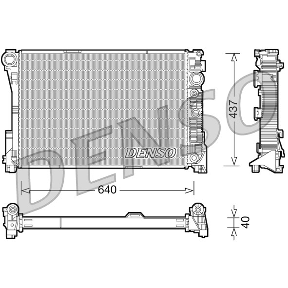 Слика на Воден радиатор (ладник) DENSO DRM17046 за Mercedes GLK-class (x204) 350 (204.956) - 272 коњи бензин