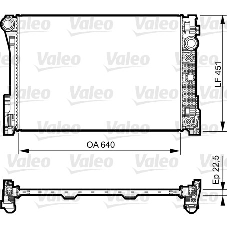 Слика на Воден радиатор (ладник) VALEO 735285 за Mercedes GLK-class (x204) 300 4-matic (204.981) - 231 коњи бензин