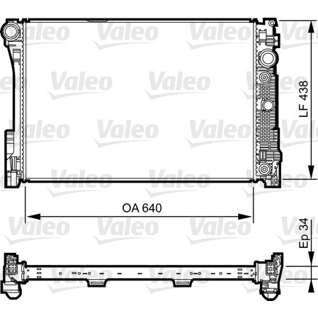 Слика на Воден радиатор (ладник) VALEO 735292 за Mercedes GLK-class (x204) 200 CDI (204.901) - 143 коњи дизел
