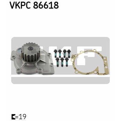 Слика на Водна пумпа SKF VKPC 86618 за Volvo C30 T5 - 230 коњи бензин