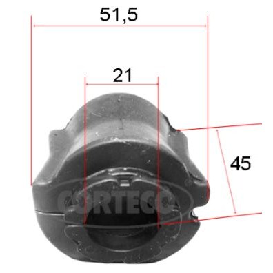 Слика на гумичка за баланштангла CORTECO 49371817 за Fiat Qubo 1.3 D Multijet - 95 коњи дизел