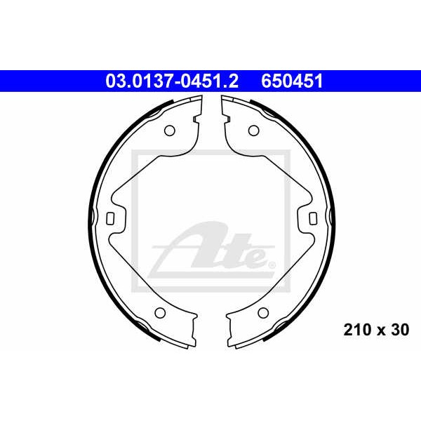 Слика на Гуртни за рачна кочница ATE 03.0137-0451.2 за Mercedes R-class (w251,v251) R 350 (251.056, 251.156) - 272 коњи бензин