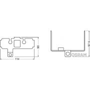 Слика 2 на држач, фар за магла OSRAM LEDriving Mounting Bracket LEDFOG101-INF-M