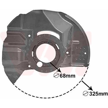 Слика на заштитна пластика, сопирачки дискови VAN WEZEL 0646371 за BMW 3 Sedan E46 316 i - 105 коњи бензин