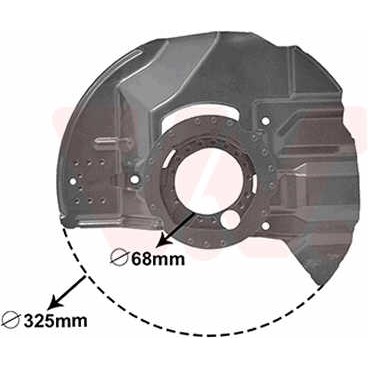 Слика на заштитна пластика, сопирачки дискови VAN WEZEL 0646372 за BMW 3 Sedan E46 318 i - 136 коњи бензин