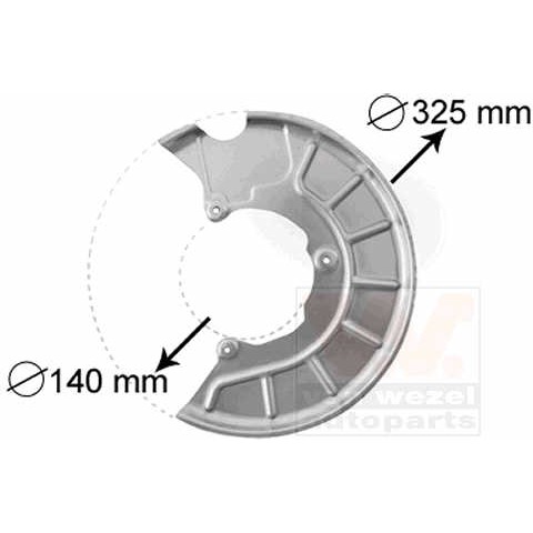 Слика на заштитна пластика, сопирачки дискови VAN WEZEL 7622371 за Skoda Yeti (5L) 2.0 TDI 4x4 - 140 коњи дизел