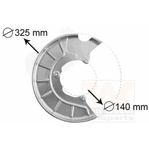 Слика на заштитна пластика, сопирачки дискови VAN WEZEL 7622372 за Skoda Yeti (5L) 1.6 TDI - 105 коњи дизел