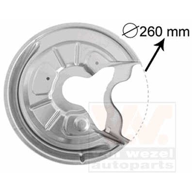 Слика на заштитна пластика, сопирачки дискови VAN WEZEL 7622374 за Skoda Laura (1Z3) 1.4 TSI - 122 коњи бензин