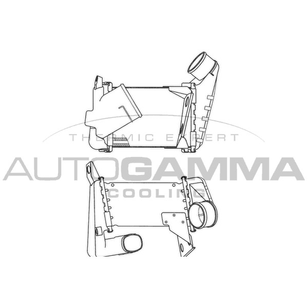 Слика на интеркулер AUTOGAMMA 101960 за VW Corrado (53i) 1.8 G60 - 160 коњи бензин