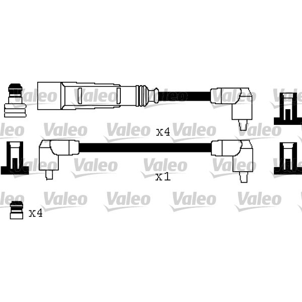 Слика на кабли за свеќици - комплет сет кабли VALEO 346332 за VW Vento Sedan (1H2) 1.4 - 60 коњи бензин