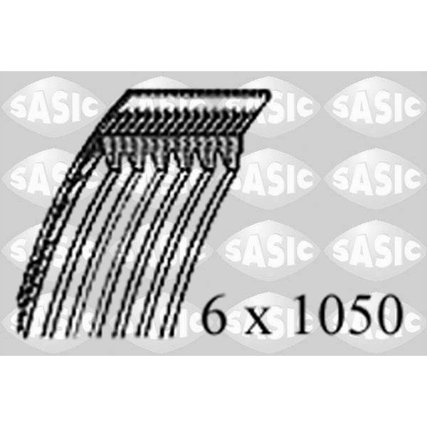 Слика на канален (линиски) ремен SASIC 6PK1050 за Audi A3 (8P1) 2.0 TDI 16V - 140 коњи дизел
