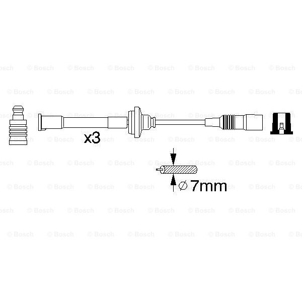 Слика на комплет кабли за свеќици BOSCH 0 356 912 823 за Alfa Romeo 164 Sedan 3.0 V6 (164.A) - 192 коњи бензин