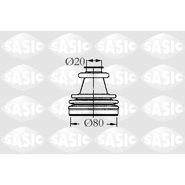 Слика на Комплет манжетна за зглоб на тркало SASIC 2933773 за Citroen AX Hatchback ZA 1.4 GTi - 94 коњи бензин