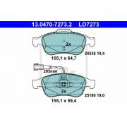 Слика 1 на комплет феродо, дискови кочници ATE Ceramic 13.0470-7273.2
