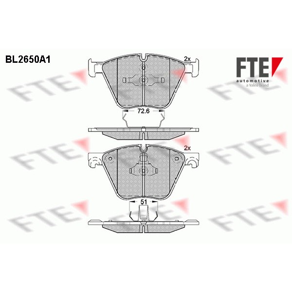 Слика на Комплет феродо, дискови кочници FTE BL2650A1