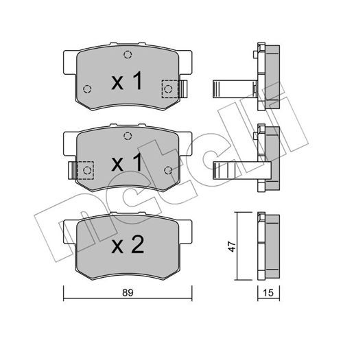 Слика на комплет феродо, дискови кочници METELLI 22-0173-0 за MG Express 160 - 160 коњи бензин