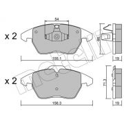 Слика 1 на комплет феродо, дискови кочници METELLI 22-0548-1