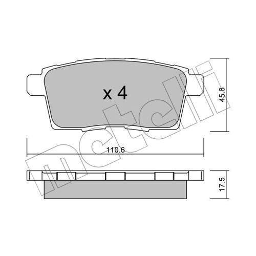 Слика на комплет феродо, дискови кочници METELLI 22-0873-0 за Mazda CX-9 3.5 AWD - 263 коњи бензин