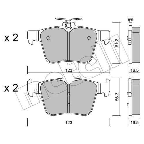 Слика на комплет феродо, дискови кочници METELLI 22-0981-0 за Skoda Kodiaq (NS7) 1.4 TSI - 125 коњи бензин