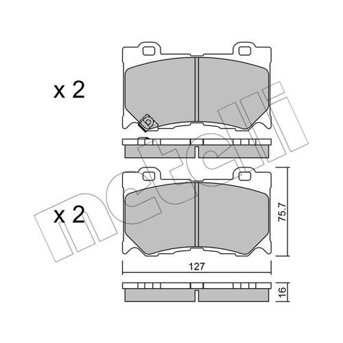 Слика на комплет феродо, дискови кочници METELLI 22-1029-0 за Infiniti QX70 50 AWD - 390 коњи бензин