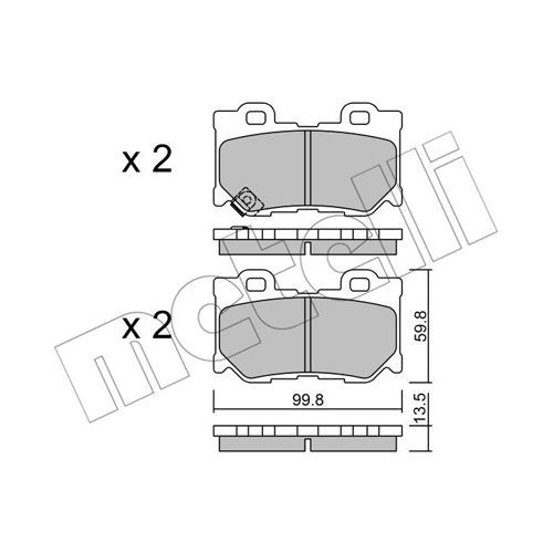 Слика на комплет феродо, дискови кочници METELLI 22-1030-0 за Infiniti QX70 50 AWD - 390 коњи бензин
