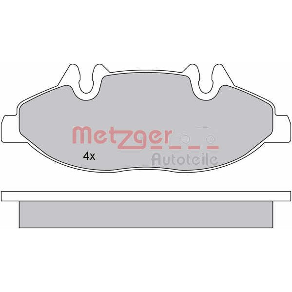 Слика на комплет феродо, дискови кочници METZGER 1170145 за Mercedes Viano (w639) CDI 2.0 - 116 коњи дизел