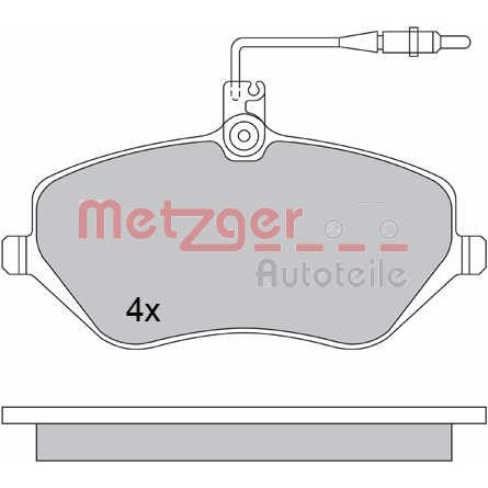 Слика на комплет феродо, дискови кочници METZGER 1170346 за Peugeot 607 Saloon 2.2 HDi - 170 коњи дизел