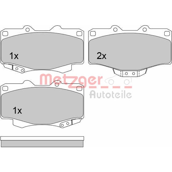 Слика на комплет феродо, дискови кочници METZGER 1170428 за VW Taro 2.4 D - 80 коњи дизел