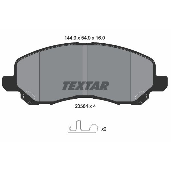 Слика на комплет феродо, дискови кочници TEXTAR 2358401 за Peugeot 4008 1.6 - 117 коњи бензин