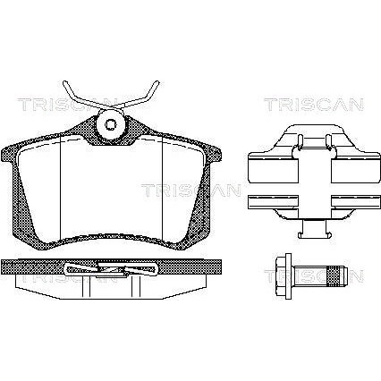 Слика на комплет феродо, дискови кочници TRISCAN 8110 10544 за Renault Fluence (L30) 1.5 dCi (L30S) - 90 коњи дизел
