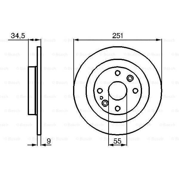 Слика на кочионен диск BOSCH 0 986 478 701 за Mazda MX-3 (EC) 1.8 i V6 - 133 коњи бензин