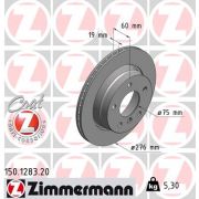 Слика 1 на кочионен диск ZIMMERMANN COAT Z 150.1283.20