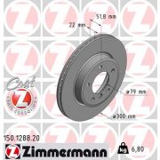 Слика 1 на кочионен диск ZIMMERMANN COAT Z 150.1288.20