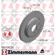 Слика 1 на кочионен диск ZIMMERMANN COAT Z 150.1295.20