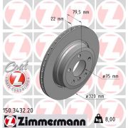 Слика 1 на кочионен диск ZIMMERMANN COAT Z 150.3432.20