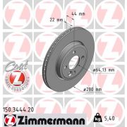 Слика 1 на кочионен диск ZIMMERMANN COAT Z 150.3444.20