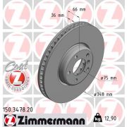 Слика 1 на Кочионен диск ZIMMERMANN COAT Z 150.3478.20