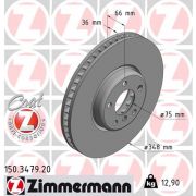 Слика 1 на кочионен диск ZIMMERMANN COAT Z 150.3479.20