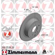 Слика 1 на кочионен диск ZIMMERMANN COAT Z 200.2519.20