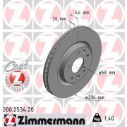 Слика 1 на кочионен диск ZIMMERMANN COAT Z 200.2534.20